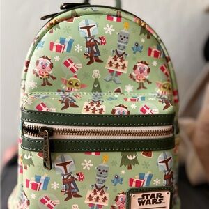 Star Wars Mandalorian Christmas Chibi Loungefly - Like New